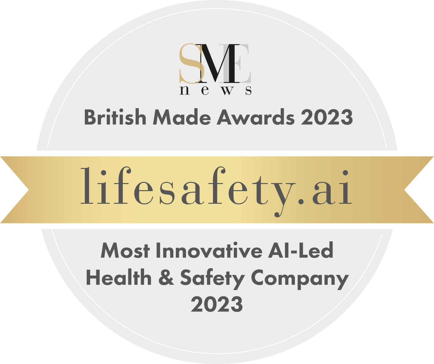 Fabricante del Reino Unido reconocido en los SME British Made Awards - acreditación de LifeSafety.ai