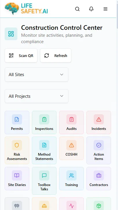 Control Centre - Central dashboard for all safety operations and analytics