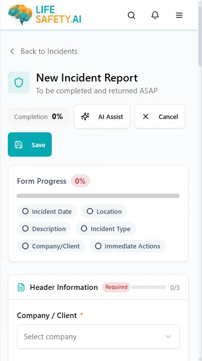 Incident Reporting - Report incidents in under 2 minutes with auto-filled RIDDOR forms